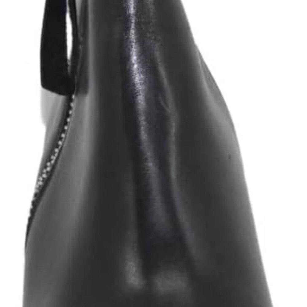 Sam Edelman Carlysle Black Leather Block Heel Silver Zipper Ankle Boots (SIZE 5) - Picture 3 of 9